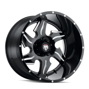 American Truxx – NINJA – Black – 20″x12″ -44mm – Summer Wheels – AT163-2273M-44